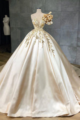 Stijlvolle lange a-line sweetheart crystal satin ruches trouwjurk