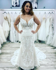 Classy Sweetheart Lace Mermaid Wedding Dress With Appliques for Your Special Day