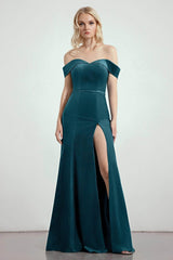 Trumpet-Mermaid Sweep-Brush Train Bridesmaid Dress Formal Dresses CB0271PS