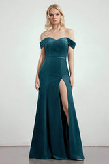 Trumpet-Mermaid Sweep-Brush Train Bridesmaid Dress Formal Dresses CB0271PS