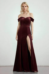 Trumpet-Mermaid Sweep-Brush Train Bridesmaid Dress Formal Dresses CB0271PS