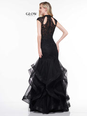 Colors G842 Colors Long Cap Sleeve Formal Mermaid Prom Gown
