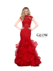 Colors G842 Colors Long Cap Sleeve Formal Mermaid Prom Gown