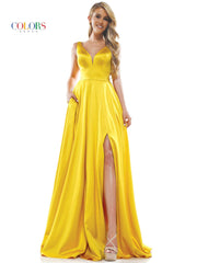 Colors G904 Colors Long Sleeveless Formal Prom Dress