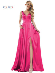 Colors G904 Colors Long Sleeveless Formal Prom Dress