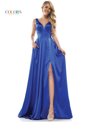 Colors G904 Colors Long Sleeveless Formal Prom Dress