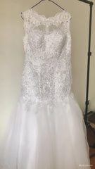 Custom Made Mermaid Lace Africa Wedding Dresses Long Appliques Gown