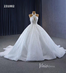 Convertible 2-piece Pearl Mermaid Wedding Dresses Pearl Ball Gowns 231002