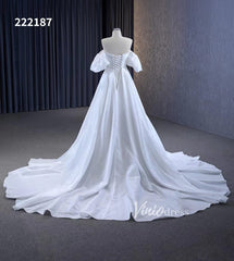 Convertible Short Wedding Dresses with Detachable Train 222187