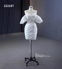 Convertible Short Wedding Dresses with Detachable Train 222187