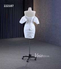 Convertible Short Wedding Dresses with Detachable Train 222187