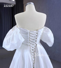 Convertible Short Wedding Dresses with Detachable Train 222187