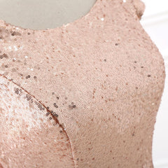 COURTNEY Fit and Flare Sweep train Sequined Rosy Golden Prom Party Gowns
