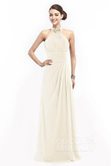 Sheath Floor Length Chiffon Bridesmaid Dress COZF14020