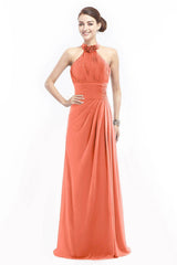 Sheath Floor Length Chiffon Bridesmaid Dress COZF14020