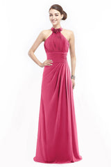 Sheath Floor Length Chiffon Bridesmaid Dress COZF14020