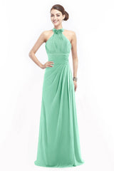 Sheath Floor Length Chiffon Bridesmaid Dress COZF14020