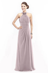Sheath Floor Length Chiffon Bridesmaid Dress COZF14020