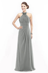Sheath Floor Length Chiffon Bridesmaid Dress COZF14020
