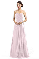 Sheath Floor Length Chiffon Bridesmaid Dress COZF14022