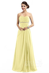 Sheath Floor Length Chiffon Bridesmaid Dress COZF14022