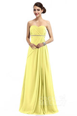 Sheath Floor Length Chiffon Bridesmaid Dress COZF14022