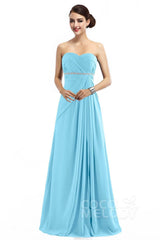 Sheath Floor Length Chiffon Bridesmaid Dress COZF14022