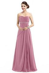 Sheath Floor Length Chiffon Bridesmaid Dress COZF14022