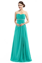 Sheath Floor Length Chiffon Bridesmaid Dress COZF14022