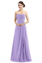 Sheath Floor Length Chiffon Bridesmaid Dress COZF14022
