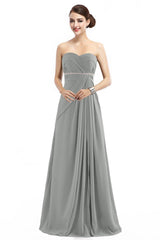 Sheath Floor Length Chiffon Bridesmaid Dress COZF14022