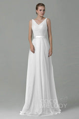 Sheath-Column Floor Length Tulle Bridesmaid Dress COZF1500F