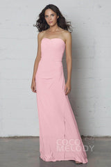Sheath-Column Floor Length Knitted Fabric Dress COZF17018
