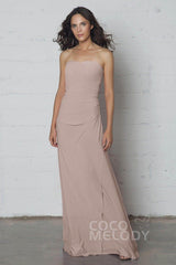 Sheath-Column Floor Length Knitted Fabric Dress COZF17018