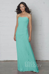 Sheath-Column Floor Length Knitted Fabric Dress COZF17018
