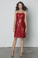 Sheath-Column Short-Mini Sequined Dress COZF17022