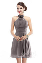 A-Line Short-Mini Chiffon Bridesmaid Dress COZK1401B