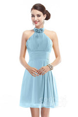 A-Line Short-Mini Chiffon Bridesmaid Dress COZK1401B
