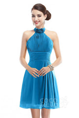 A-Line Short-Mini Chiffon Bridesmaid Dress COZK1401B