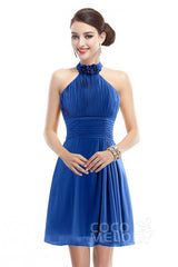 A-Line Short-Mini Chiffon Bridesmaid Dress COZK1401B