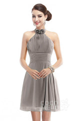A-Line Short-Mini Chiffon Bridesmaid Dress COZK1401B