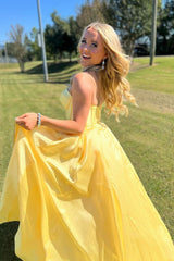Stardust | Ball Gown Sweetheart Satin Long Prom Dresses