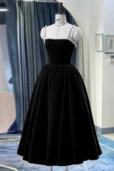 Mignon Spaghetti Stracles Velvet Short Prom Robe, A-Line Homecoming Party Robe