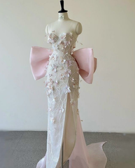 Elegant Sweetheart Mermaid Appliques Long Party Dresses Birthday Outfits, HZ0319