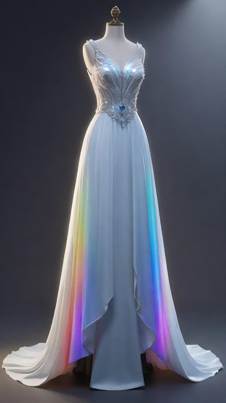 Elegant White Straps A-Line Beading Long Formal Prom Dress Evening Gown, HZ0319