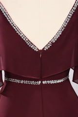 A-line V-Neck Spaghetti Straps Sleeveless Floor-Length Bridesmaid Dresses with
