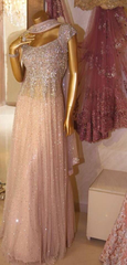 Shiny Pink A-Line Beading Long Formal Prom Dress Evening Party Dress, HZ0319