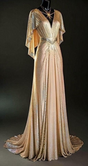 Champagne Gold A-Line Beading Elegant Long Formal Prom Dress Evening Gown, HZ0319