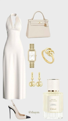 Elegant Ivory Halter Neck Sheath Long Party Dress Formal Evening Dress, HZ0319