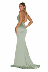 Size 0, The Dana Gown - OLIVE - FINAL SALE